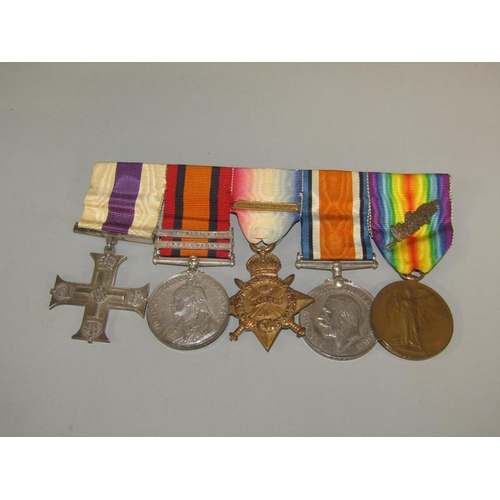 100 - A group of five medals to Captain JFP Thornburn RFA, comprising Military Cross George V issue, 1914/... 