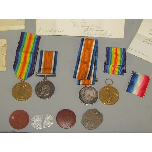 101 - A collection of Military medals and associated for Private Reeve SM, third London Regiment including... 