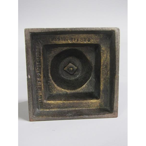 30 - A late 19c/early 20c Zimermann patinated street lamp watch stand candle holder, 29cm h.