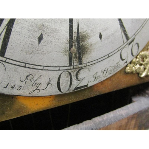 11 - An early 19c eight day longcase clock, the 12in square brass dial signed Jn Bell Hexham and having f... 