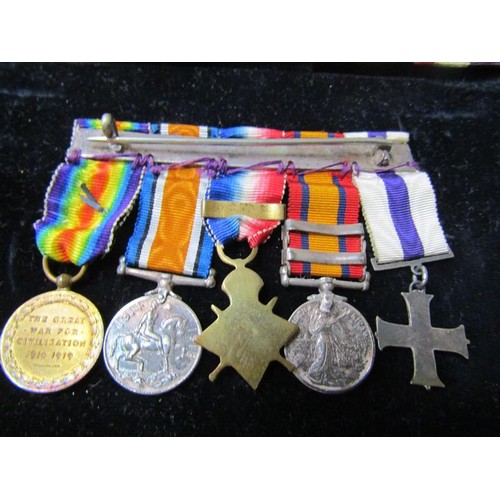 100 - A group of five medals to Captain JFP Thornburn RFA, comprising Military Cross George V issue, 1914/... 