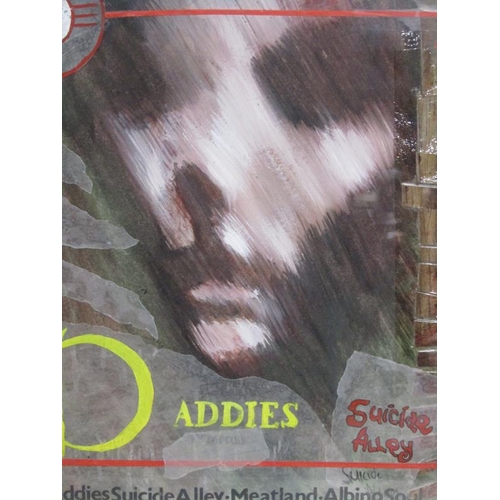 1129 - ORIGINAL ARTWORK FOR EP BY THE DADDIES, US NEW JERSEY GARAGE BAND, EARLY 2000, F/G, 28CM X 28CM