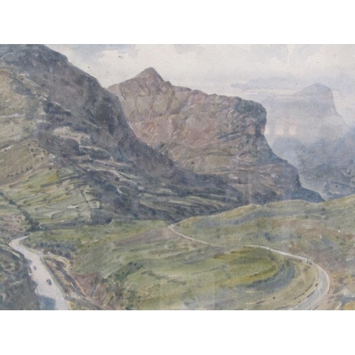 1138 - KAPE - WINDING ROAD IN THE MOUNTINGS, SIGNED F/G 35 x 54 cms