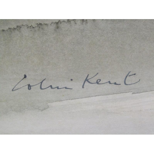 1151 - COLIN KENT - WINDSWEPT WINTER LANDSCAPE, SIGNED F/G 34 x 58cms