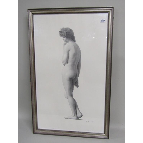 1167 - WOOTTON - PAIR OF F/G LIMITED EDITION BLACK AND WHITE PRINTS, FEMALE NUDES TOGETHER WITH A ROLLED PR... 