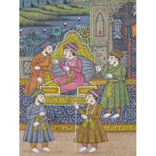 1177 - FOUR PERSIAN F/G COLOURED PRINTS, EACH APPX 12 x 8 cms