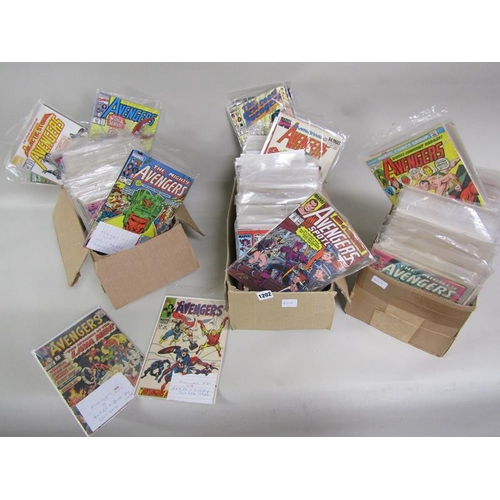 1202 - THREE BOXES OF MARVEL AVENGERS COMICS