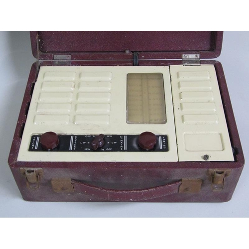 1215 - VINTAGE CASED RADIO, CASE 29CM W