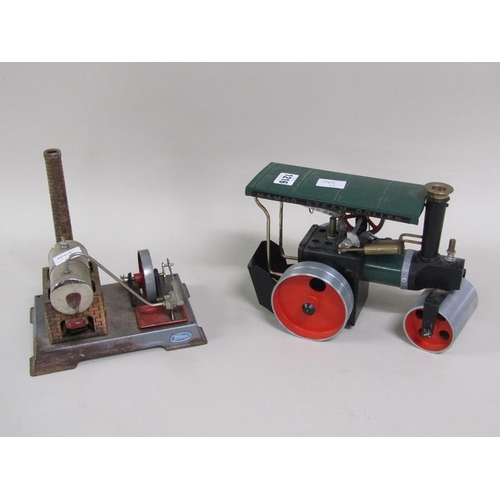 1216 - STEAM ENGINE; STEAM FACTORY, STEAM ROLLER 20CM H