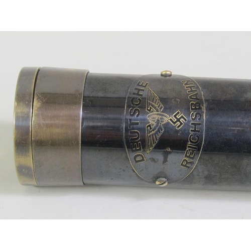 1225 - BRASS TELESCOPE, 15CM L