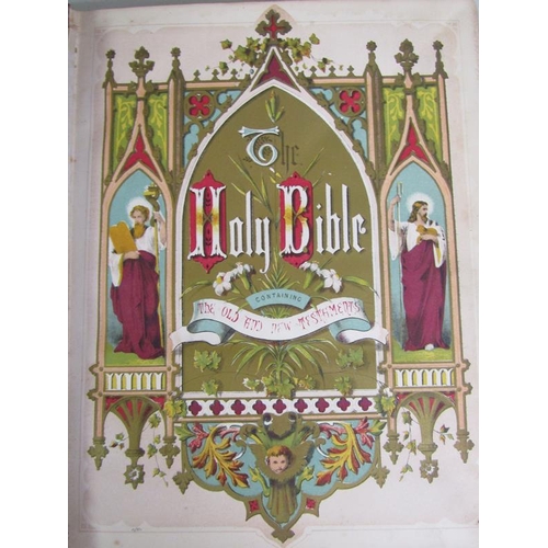 1243 - LARGE LEATHER BOUND FAMILY BIBLE