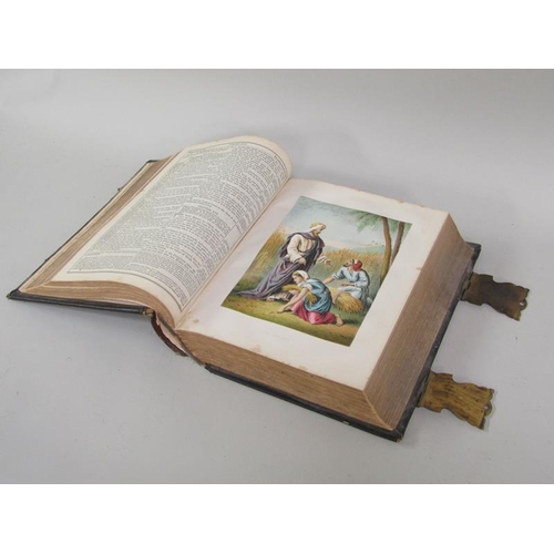 1243 - LARGE LEATHER BOUND FAMILY BIBLE