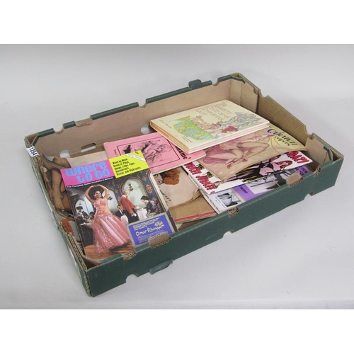 1254 - BOX OF GLAMOUR MAGAZINES, CINE FILM ETC