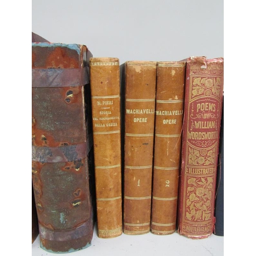 1256 - QTY OF LEATHER BOUND BOOKS TO INCL VOLUMES II & III OF GEOGRAFIA STORICA