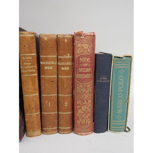 1256 - QTY OF LEATHER BOUND BOOKS TO INCL VOLUMES II & III OF GEOGRAFIA STORICA