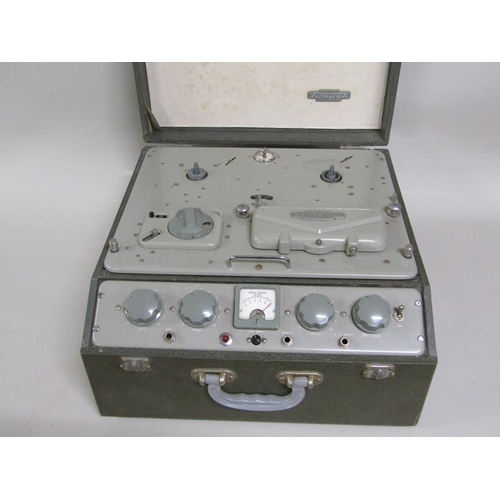 1265 - HIGH SPEED STUDIO FEROGRAPH RECORDER WITH MALLARD VALVES, IN CASE 43.5CM W