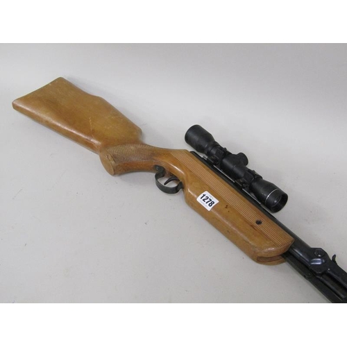 1278 - AIR RIFLE AND SCOPE, 115CML