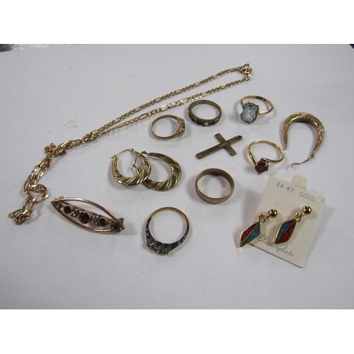 1397 - COLLECTION OF MIXED GOLD JEWELLERY APPX 20g