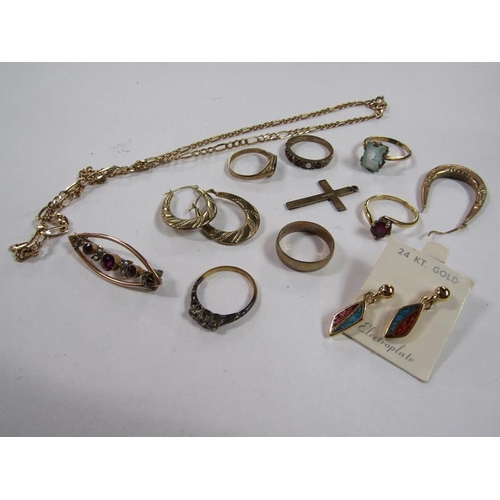 1397 - COLLECTION OF MIXED GOLD JEWELLERY APPX 20g