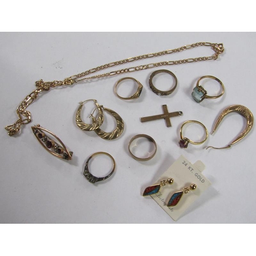 1397 - COLLECTION OF MIXED GOLD JEWELLERY APPX 20g