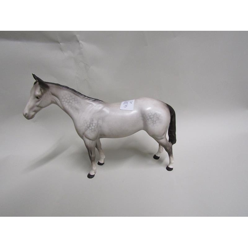 1621 - BESWICK HUNTSMAN ON HORSE, 20CM H; GREY HORSE