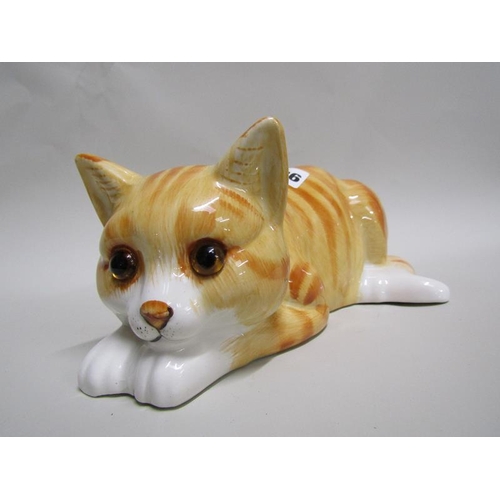 1626 - STAFFORDSHIRE JUST CATS & CO CAT, 22CM L