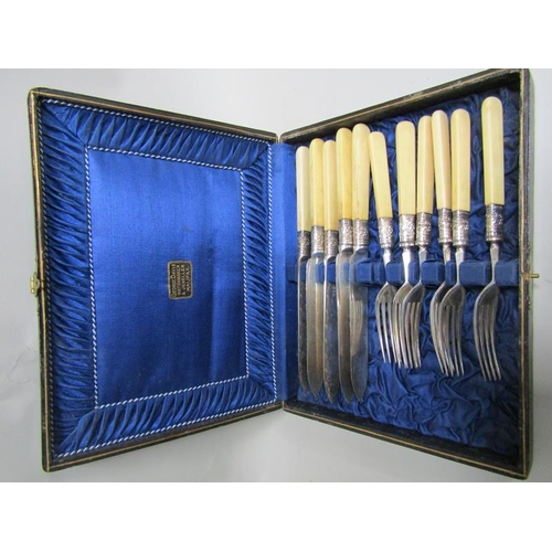 1590 - BOX OF MIXED SILVER PLATED CUTLERY