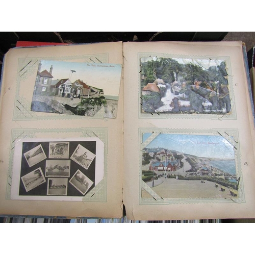 1591 - SMALL COLLECTION OF CIGARETTE CARDS AND PART ALBUM OF POSTCARDS