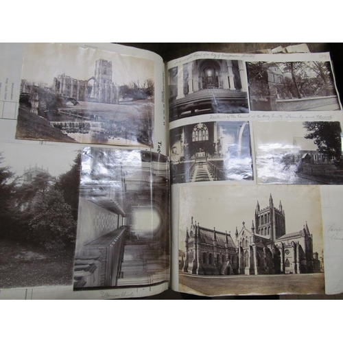 1592 - PHOTOGRAPH ALBUM CONTAINING LATE 19/EARLY 20c SUBJECTS BOTH MILITARY, ARCHITECTURAL AND CHURCHES