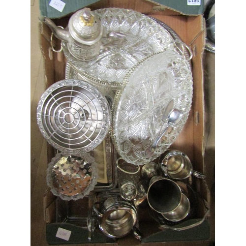 1612 - BOX OF SILVER PLATE