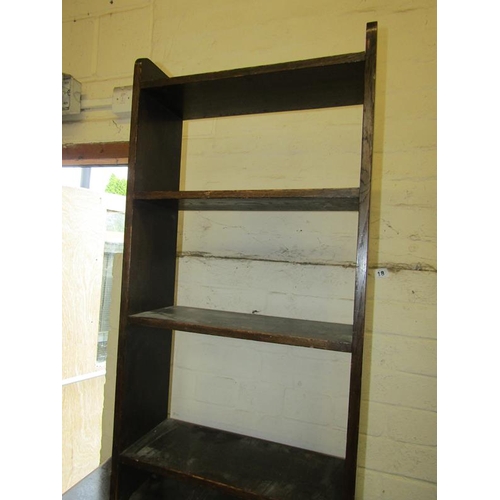 1 - 1930'S OAK SIX DRAWER CHEST; BOOKCASE