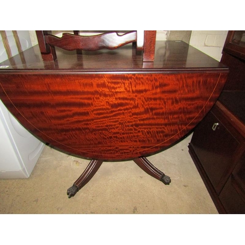 19 - REPRO MAHOGANY DROPLEAF TABLE