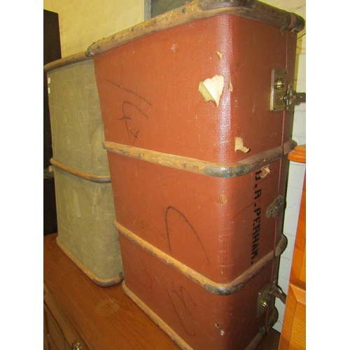 2 - TWO VINTAGE TRAVELLING TRUNKS