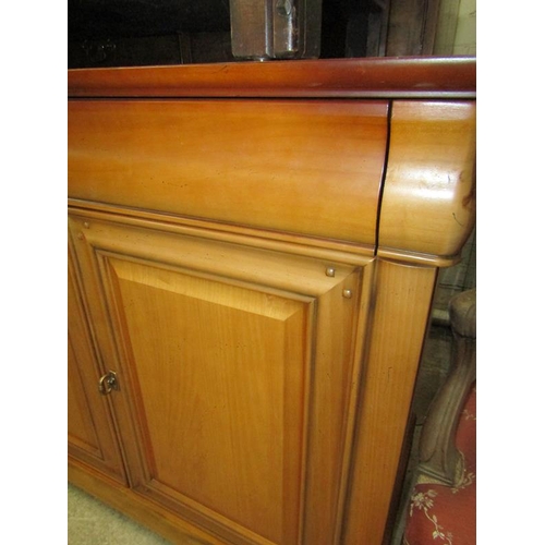 24 - MODERN CHERRYWOOD SIDEBOARD, 140CM L, 85CM H