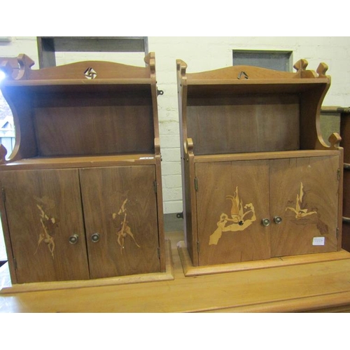 41 - TWO VICTORIAN HANGING CABINETS