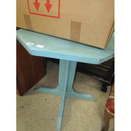 77 - TURQUOISE PAINTED TABLE