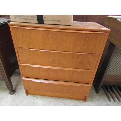 134 - TEAK FOUR DRAWER CHEST