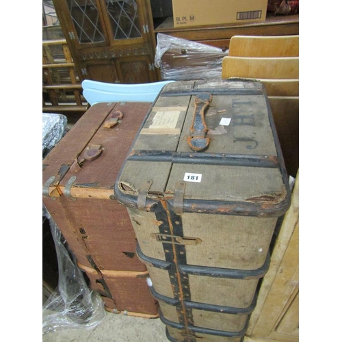 181 - TWO VINTAGE TRUNKS