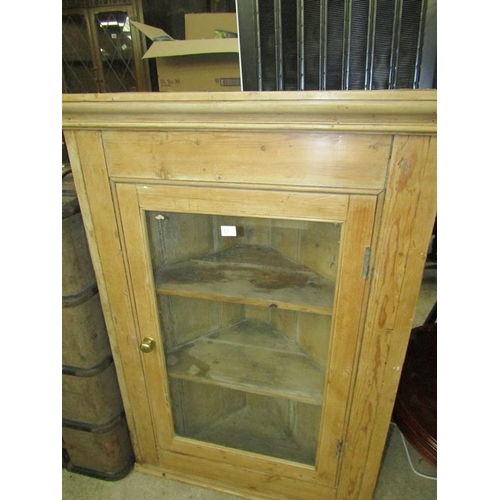 182 - VICTORIAN PINE CORNER CUPBOARD