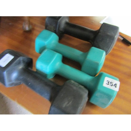 354 - FOUR DUMB BELLS