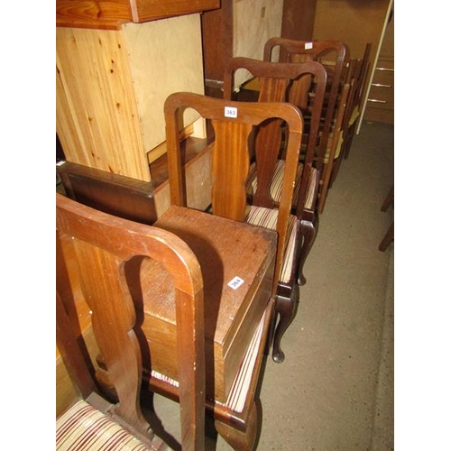 363 - FOUR QUEEN ANNE STYLE DINING CHAIRS