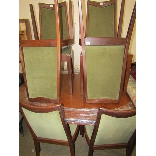 425 - TEAK G PLAN DINING TABLE AND SIX CHAIRS