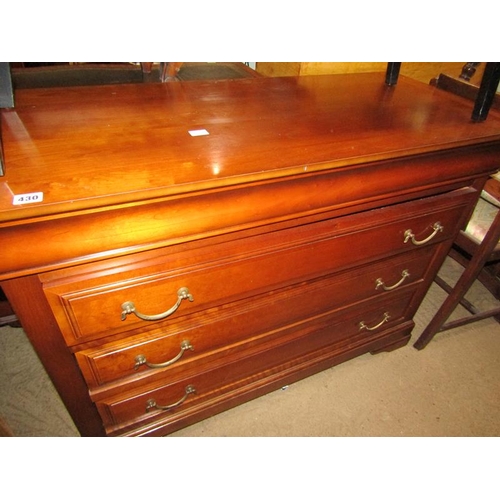 430 - MAHOGANY FOUR DRAWER CHEST