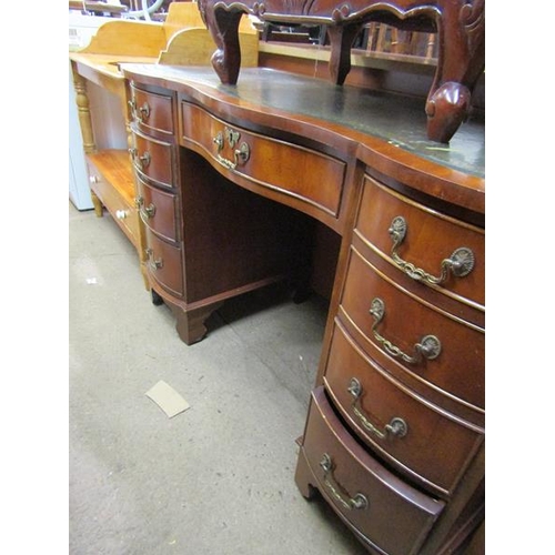 444 - REPRODUCTION MAHOGANY PEDESTAL DESK