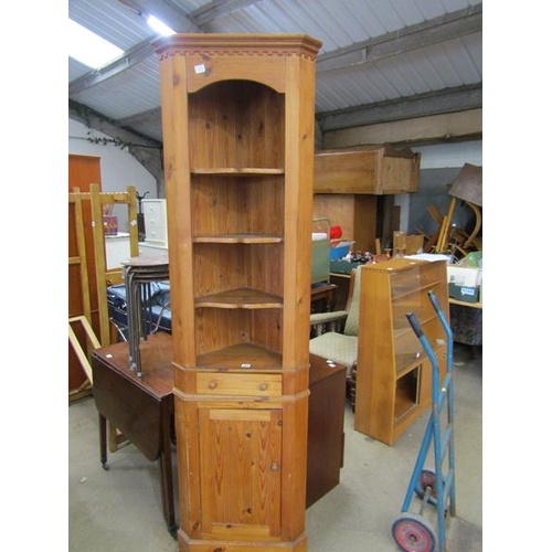 459 - MODERN PINE CORNER CUPBOARD