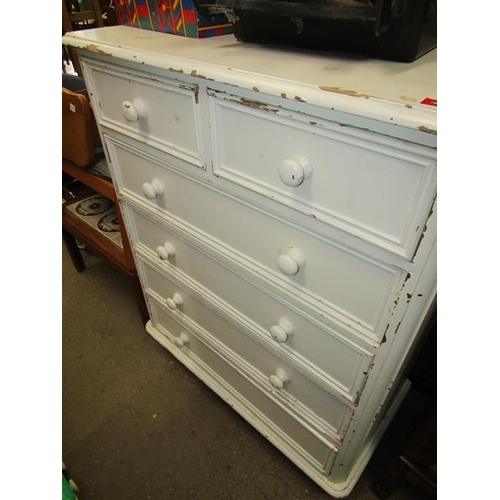 465 - PAINTED PINE CHEST