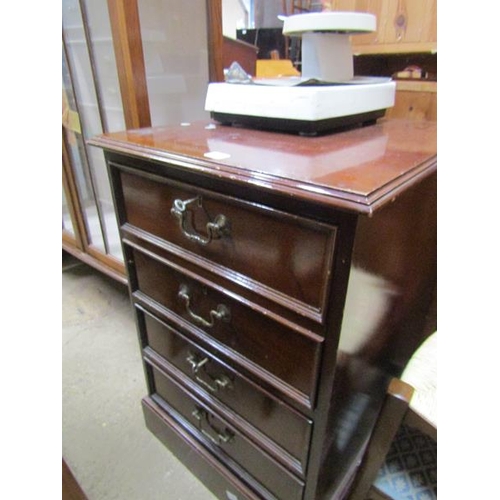 470 - MAHOGANY FILING CABINET