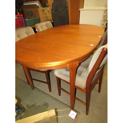 477 - TEAK DINING TABLE AND FOUR CHAIRS