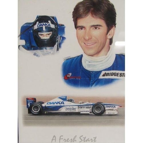 1054 - MICHAEL TURNER - SERIES OF SIX F/G COLOURED PRINTS RELATED TO MOTOR RACING, EACH APPX 15 x 12 cms