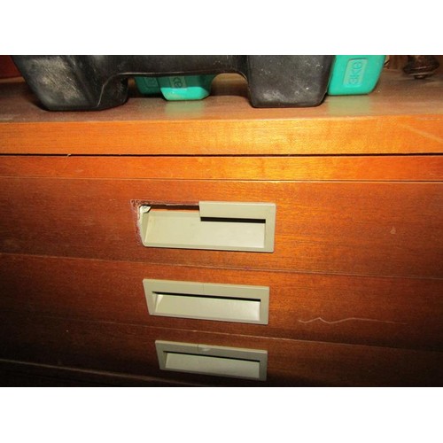 353 - SIX DRAWER PLAN CHEST